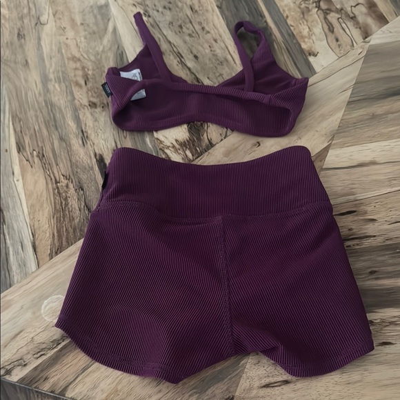 Purple Ribbed Bikini Set - Picture 2 of 2